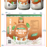 Almond Milk Label Template Vol 86