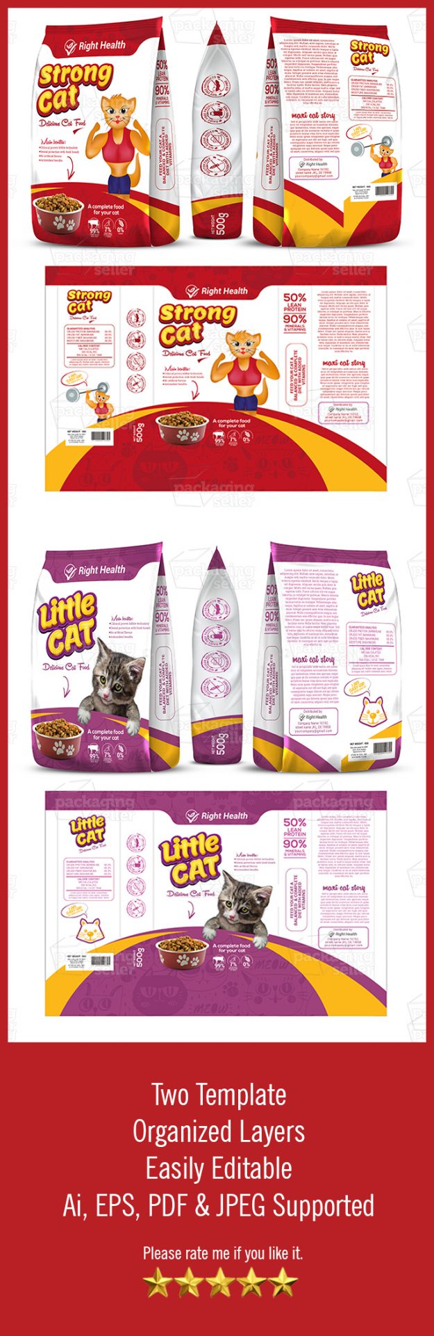 Cat food Supplement Packaging