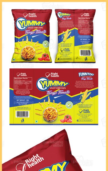 Snacks Packaging Template Design
