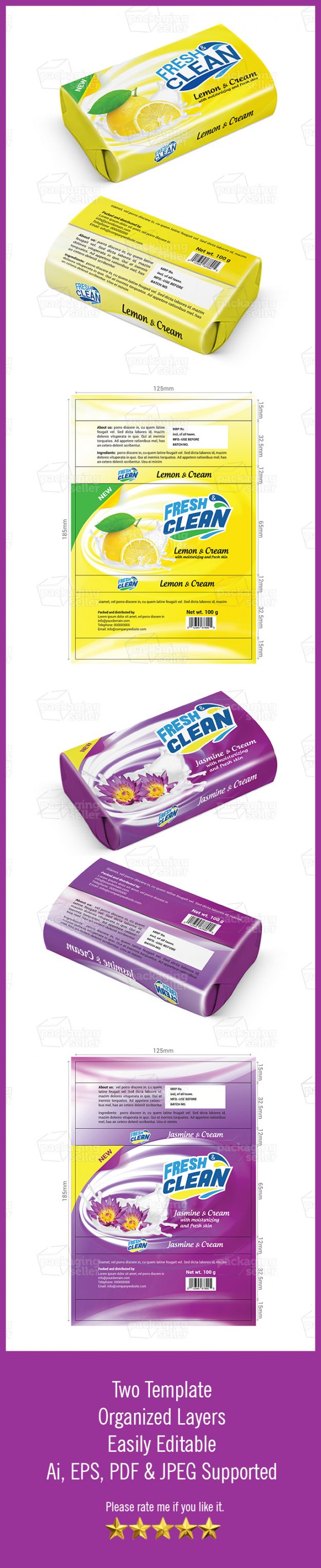 Soap Packaging Template Design