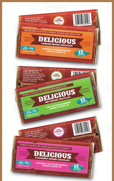 Chocolate bar Packaging Template Design