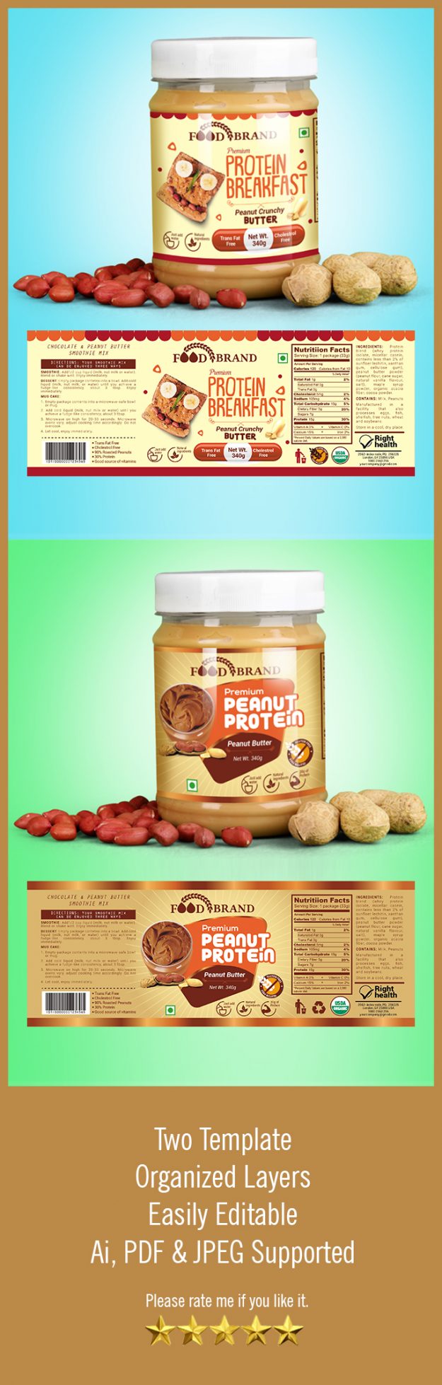 Peanut Butter Label Template