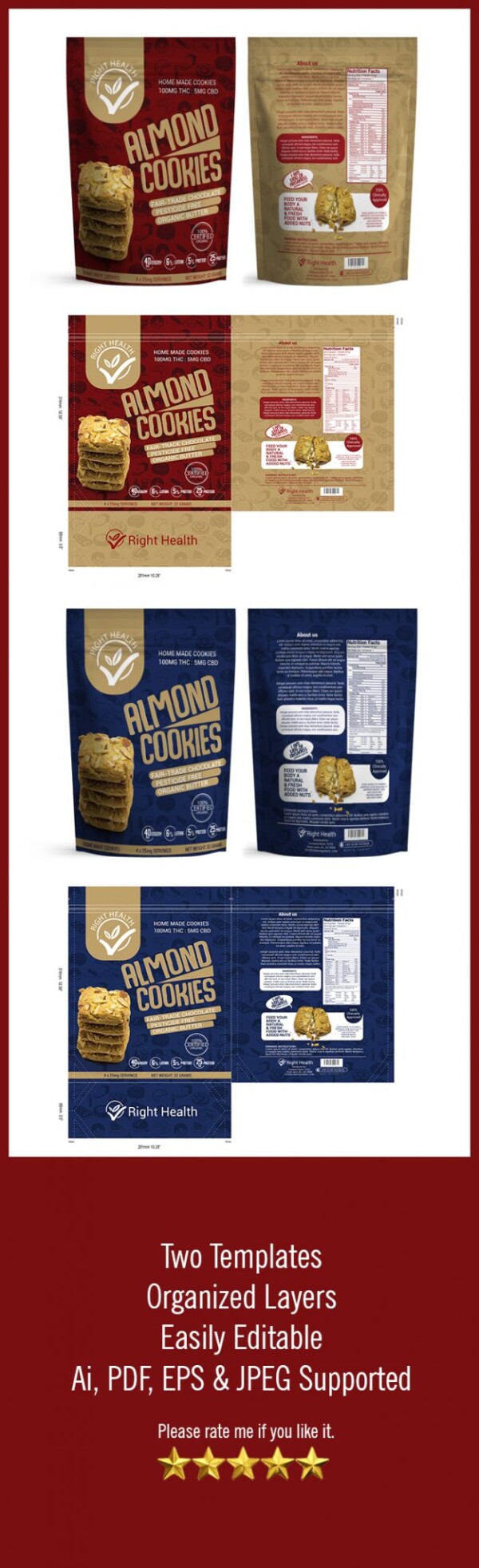 Cookies bag Template Vol-37