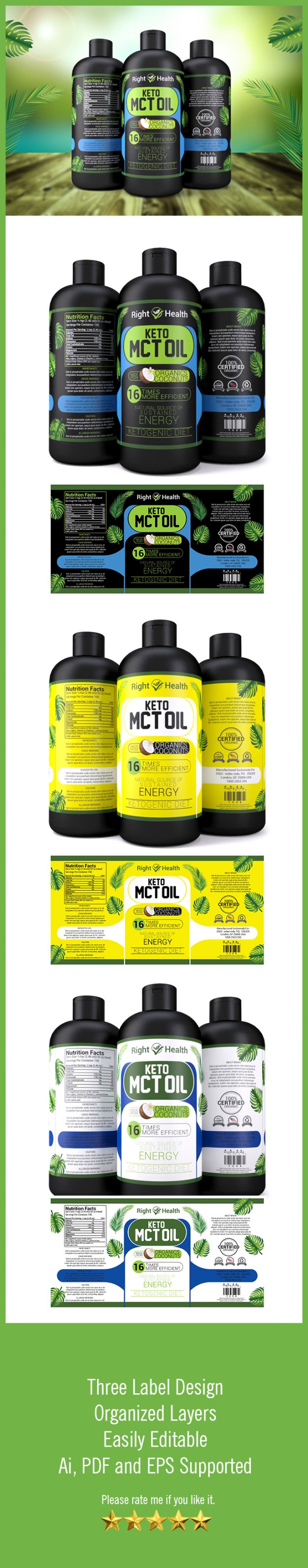 MCT Oil Label Template