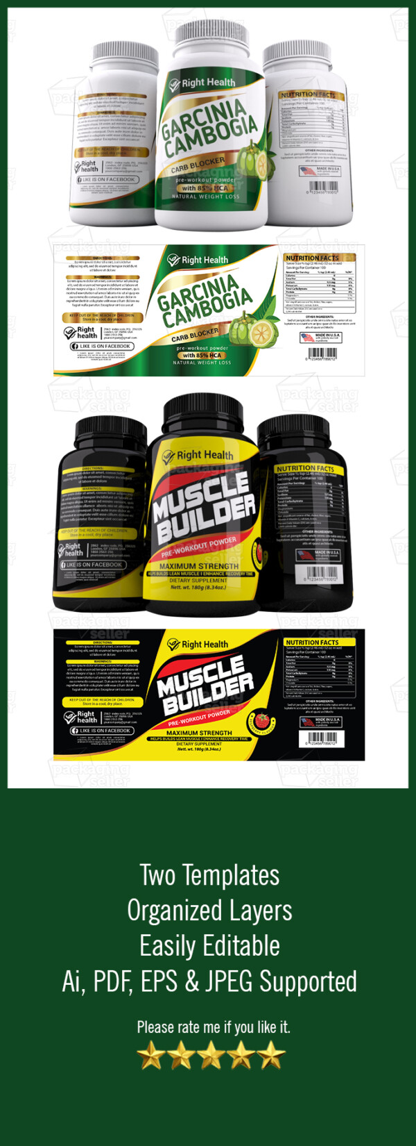 Supplement Label Template Vol-53