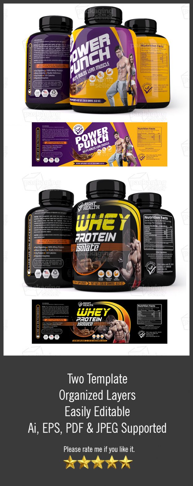 Label, Whey protein, Supplement Label
