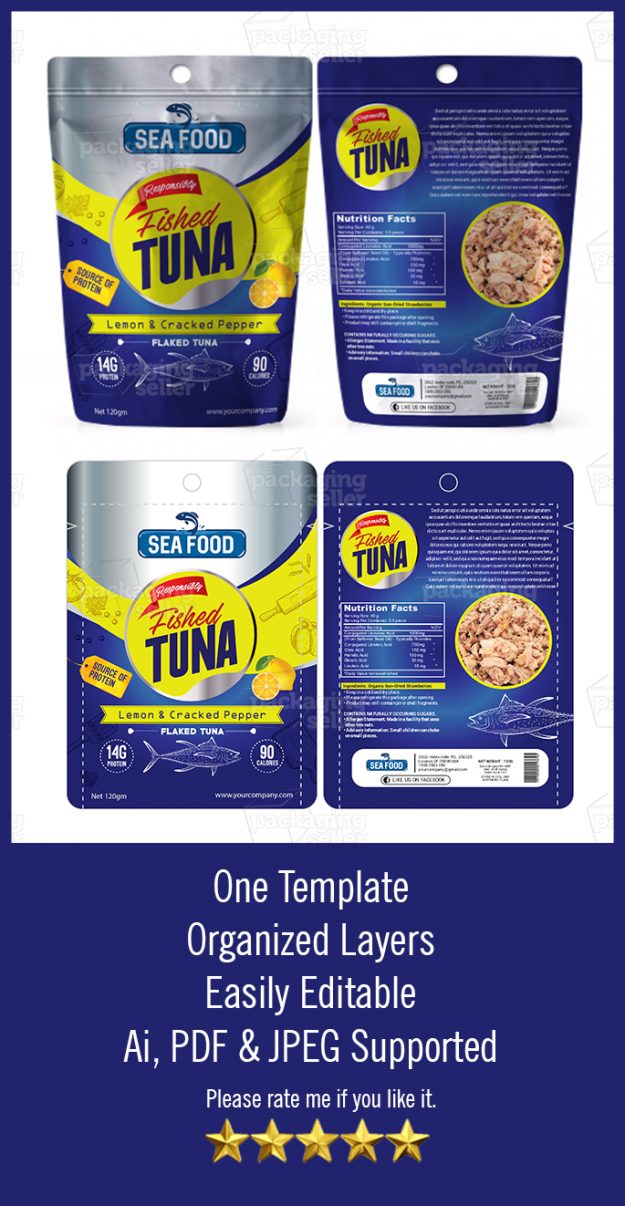 Sea Food packaging Template Design