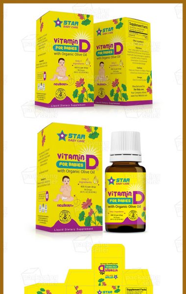 Vitamin D Liquid Supplement Template Design