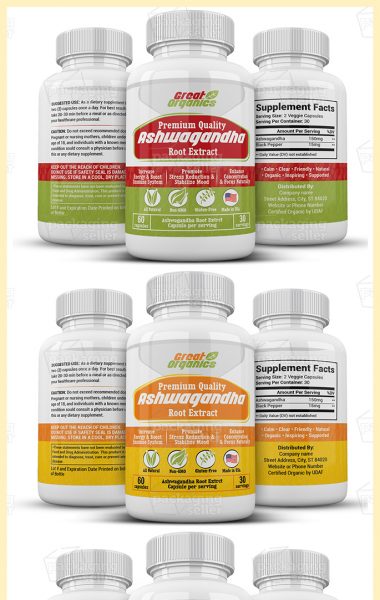 Ashwagandha Supplement Label Design