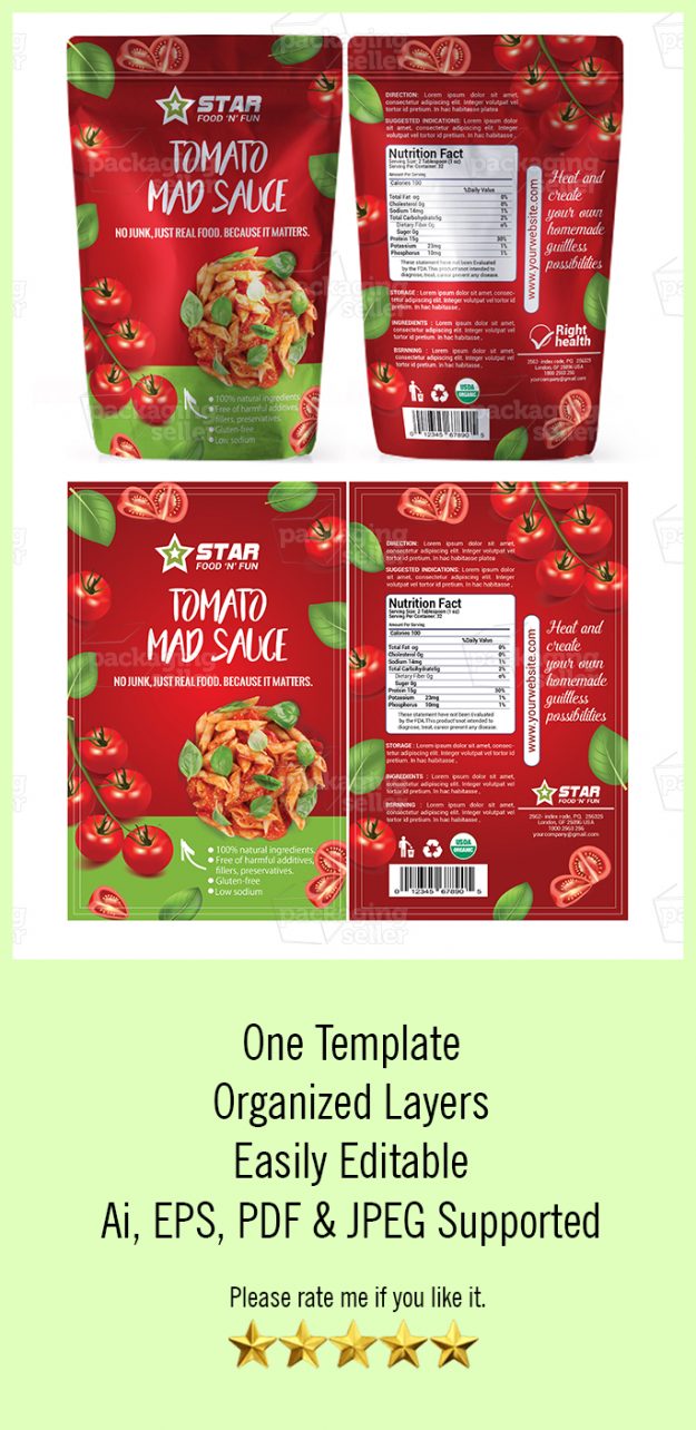 Tomato Sauce Packaging Design