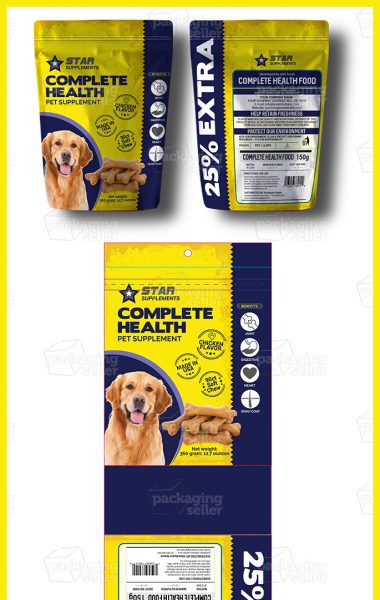 Pet Food Packaging Template Design