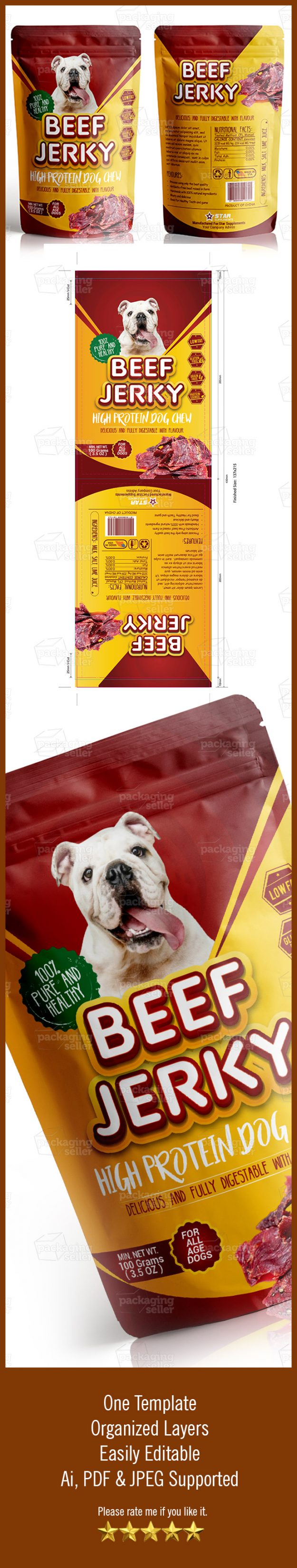 Beef Jerky dog Supplement Design