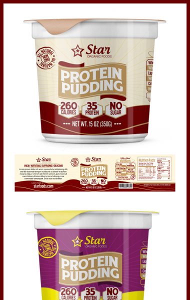 Protein Pudding Label Design