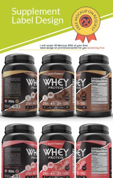 Whey Protein Supplement Label