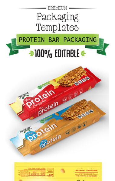 Protein Bar Label Template Design