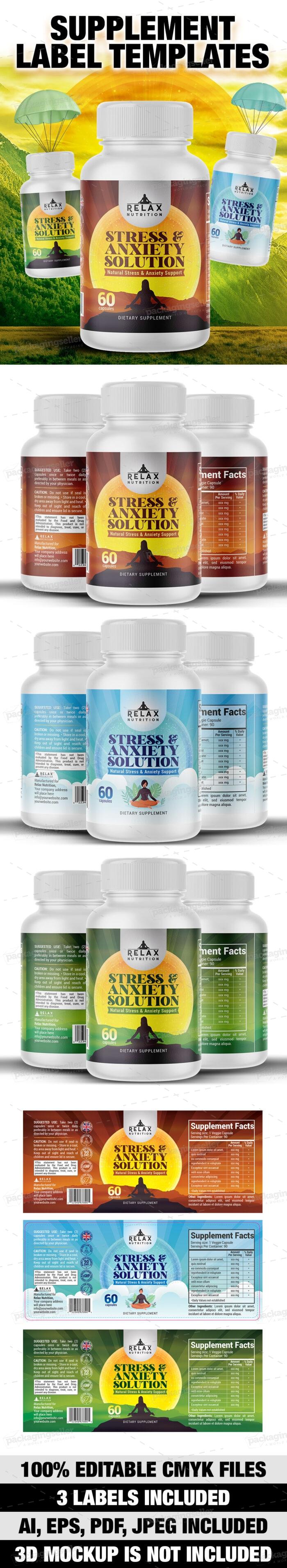 This Supplement Label Design template is created for Dietary Supplement but you can