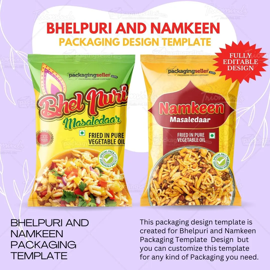 Bhelpuri, Namkeen Packaging Template PS34 - Image 3