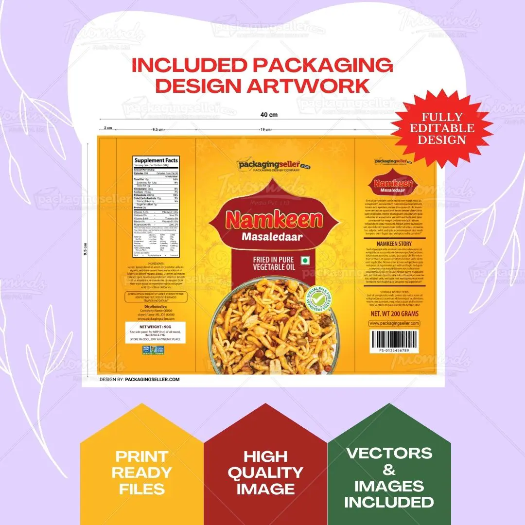 Bhelpuri, Namkeen Packaging Template PS34 - Image 4