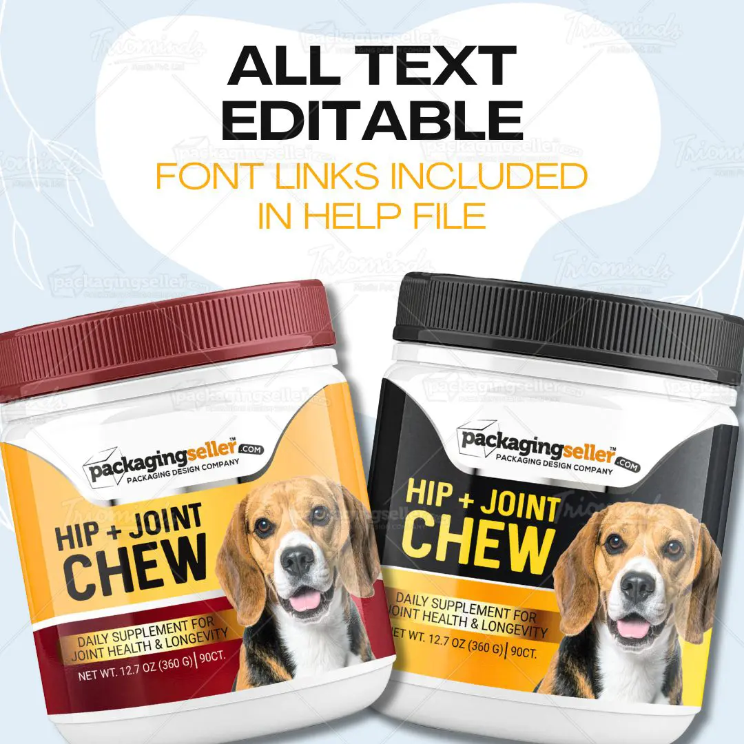 Dog Hip & Joint Supplement Label PS158 - Image 6