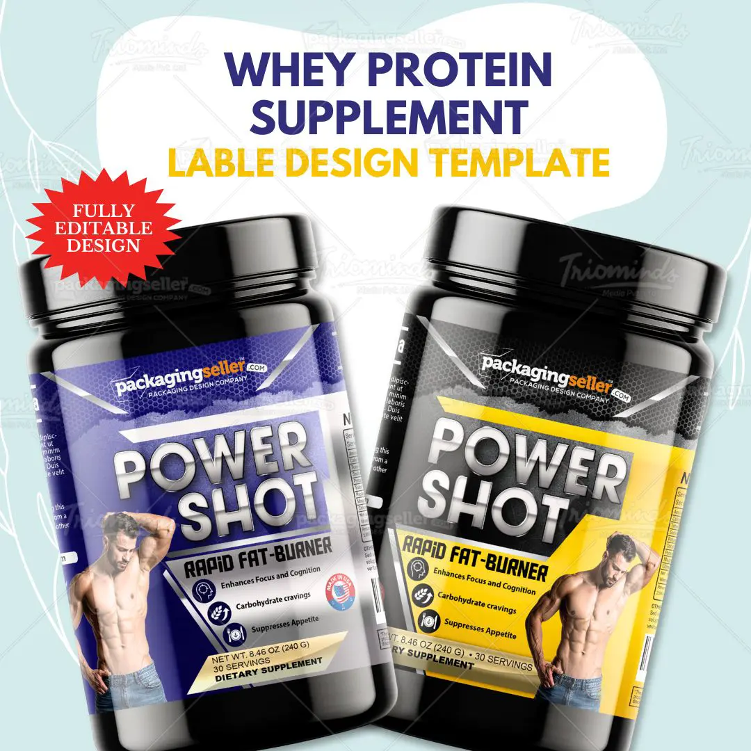 Whey protein Supplement Design Template PS161