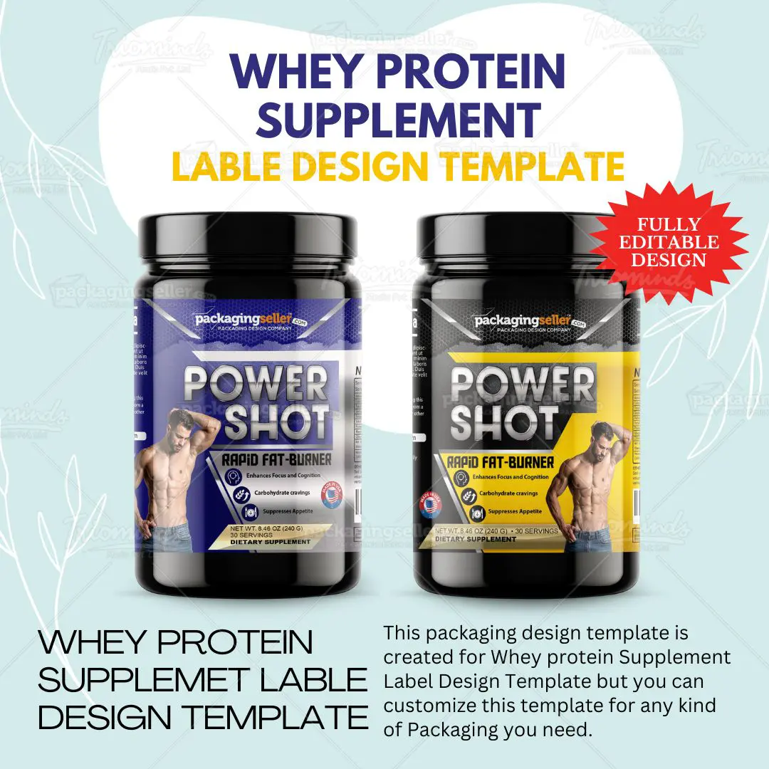 Whey protein Supplement Design Template PS161 - Image 4