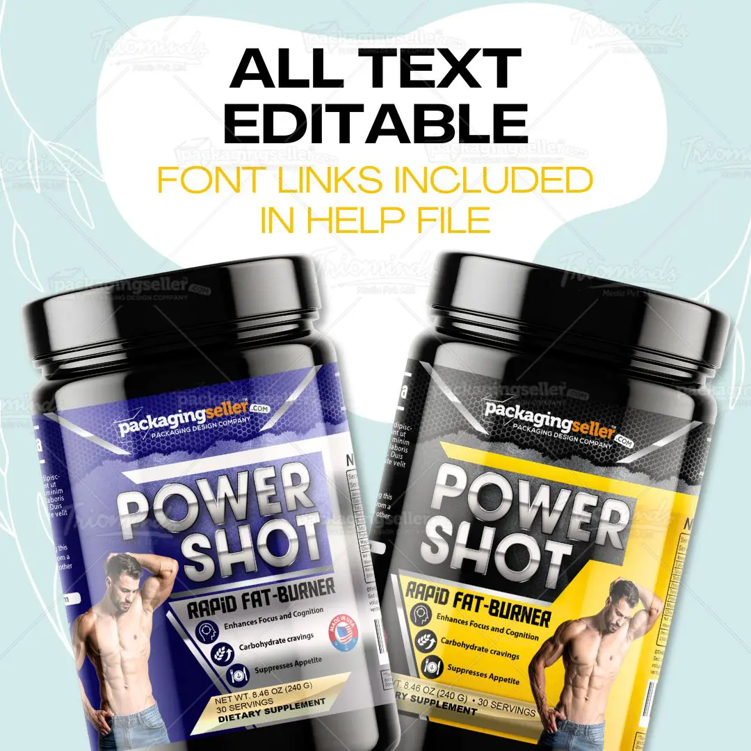 Whey protein Supplement Design Template PS161 - Image 2