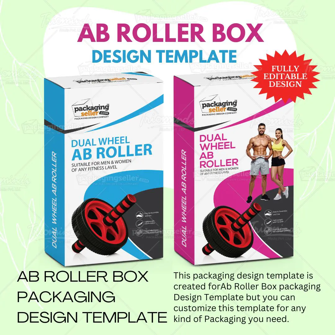 Ab Roller Box Design Template PS08 - Image 2