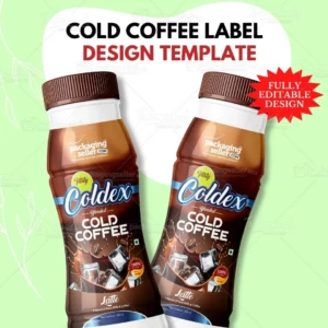 Cold Coffee Label Design Template