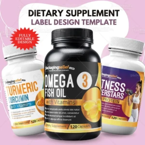 Supplement Label Design Template PS371