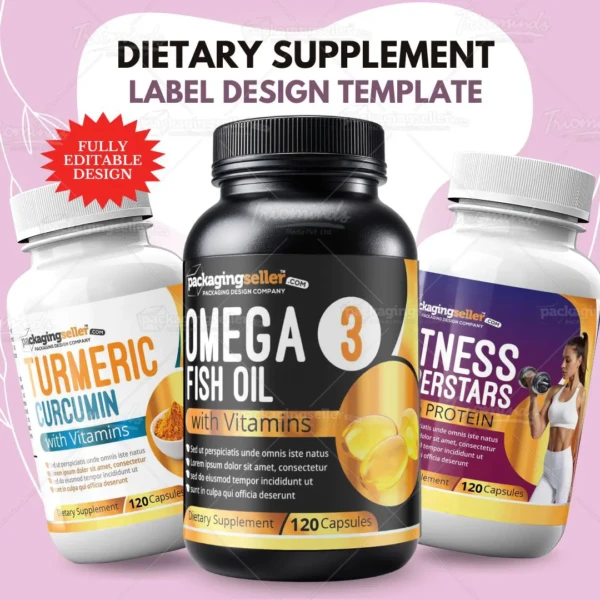 Supplement Label Design Template PS371
