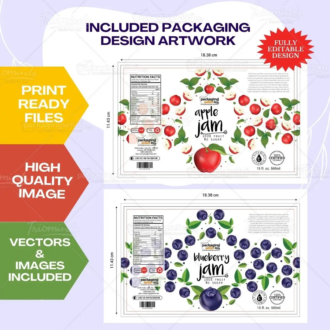 Jelly Label Design Template PS009 - Image 3