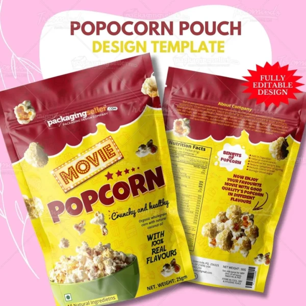 Popcorn Packaging Template PS54