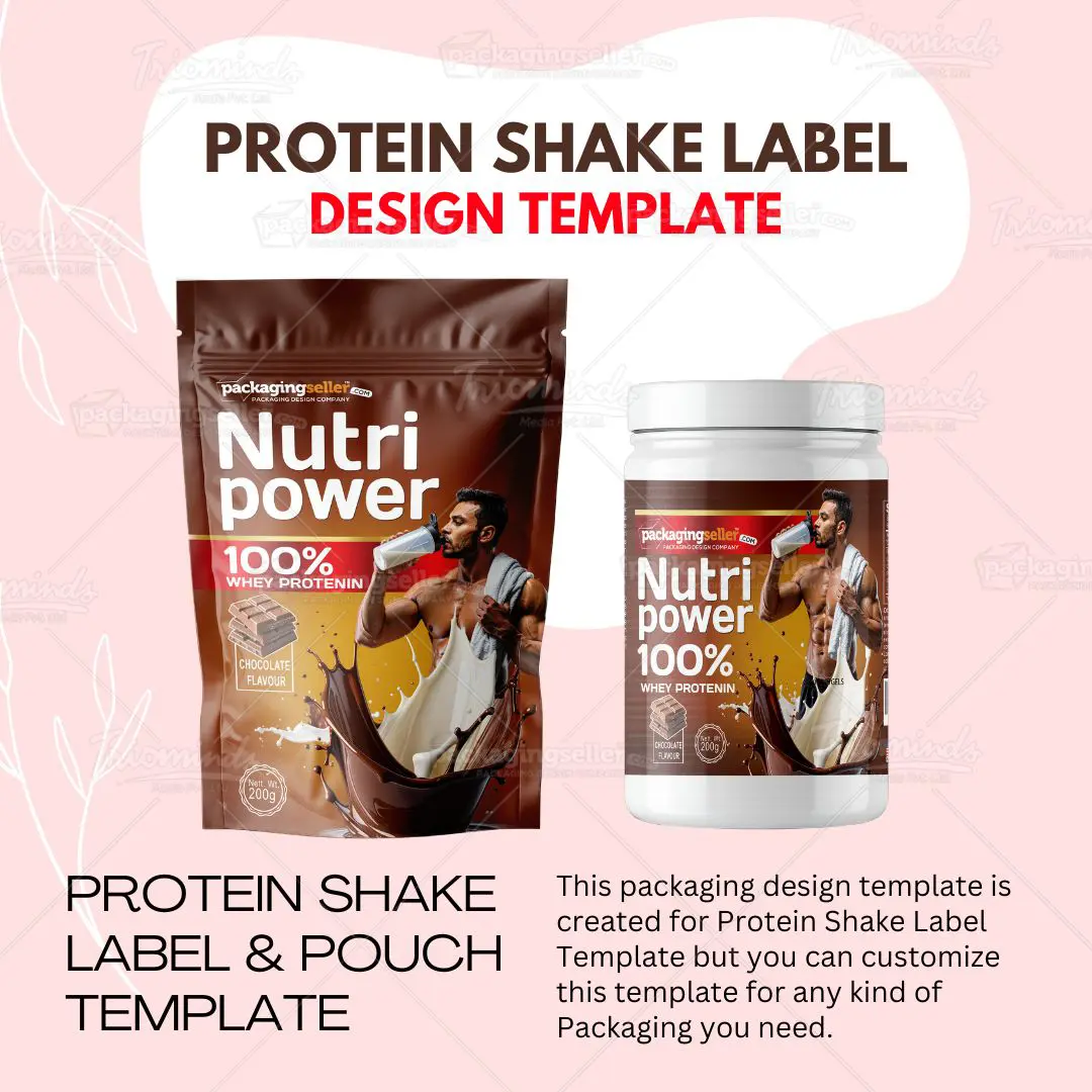 Protein Shake Label Template PS19 - Image 2