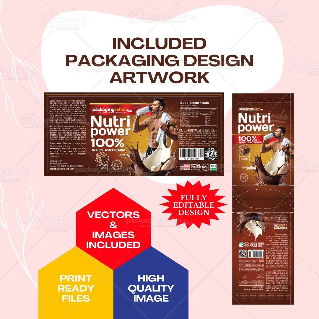 Protein Shake Label Template PS19 - Image 4