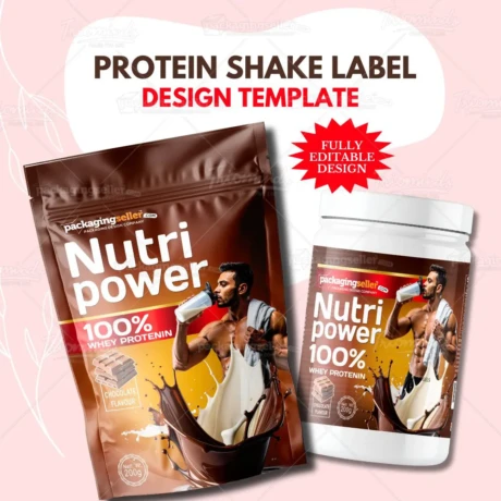 Protein Shake Label Template PS19