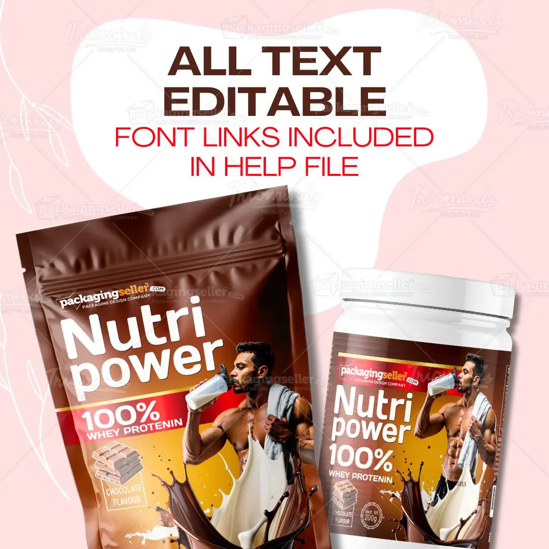 Protein Shake Label Template PS19 - Image 3