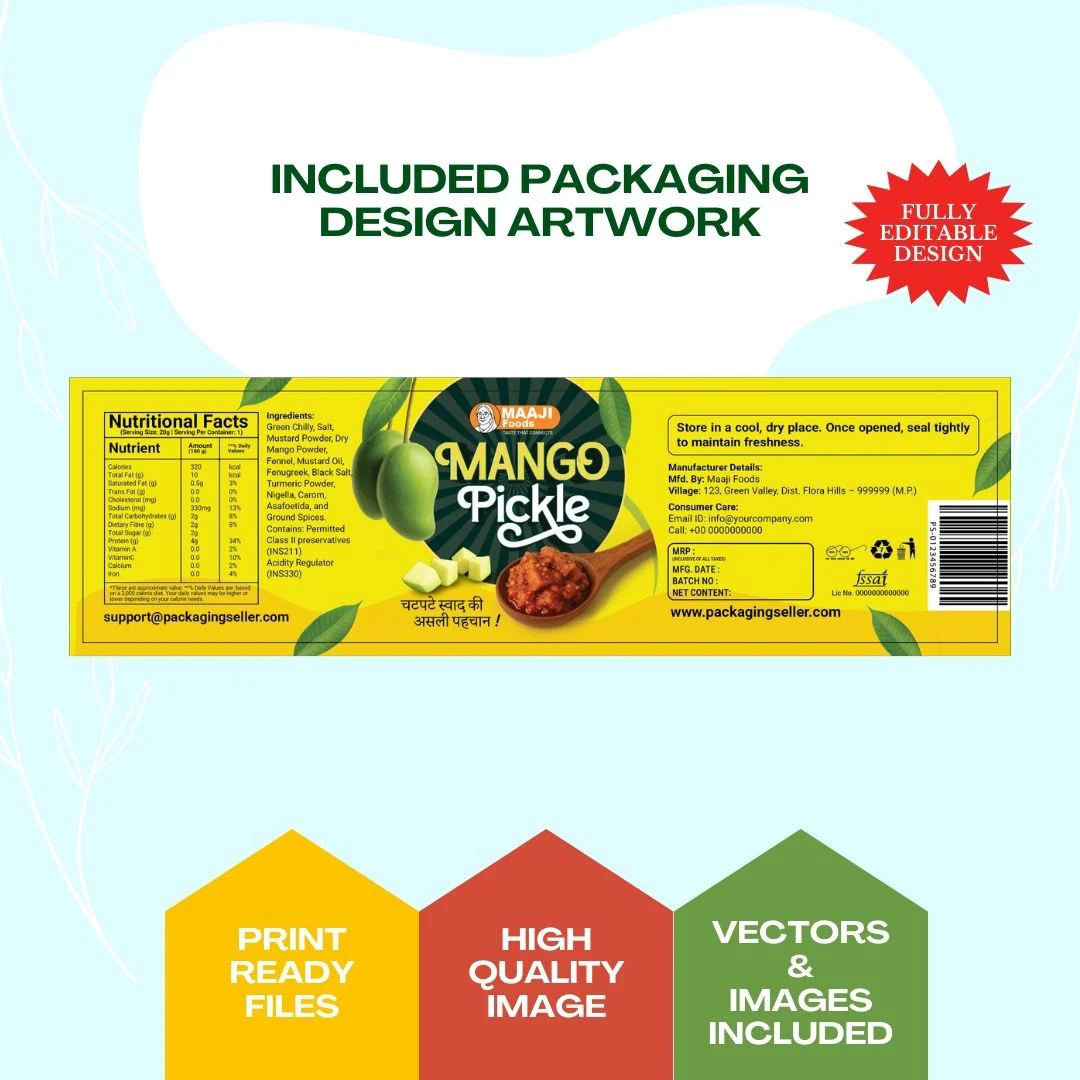 Mango Pickle Label design PSE355 - Image 3