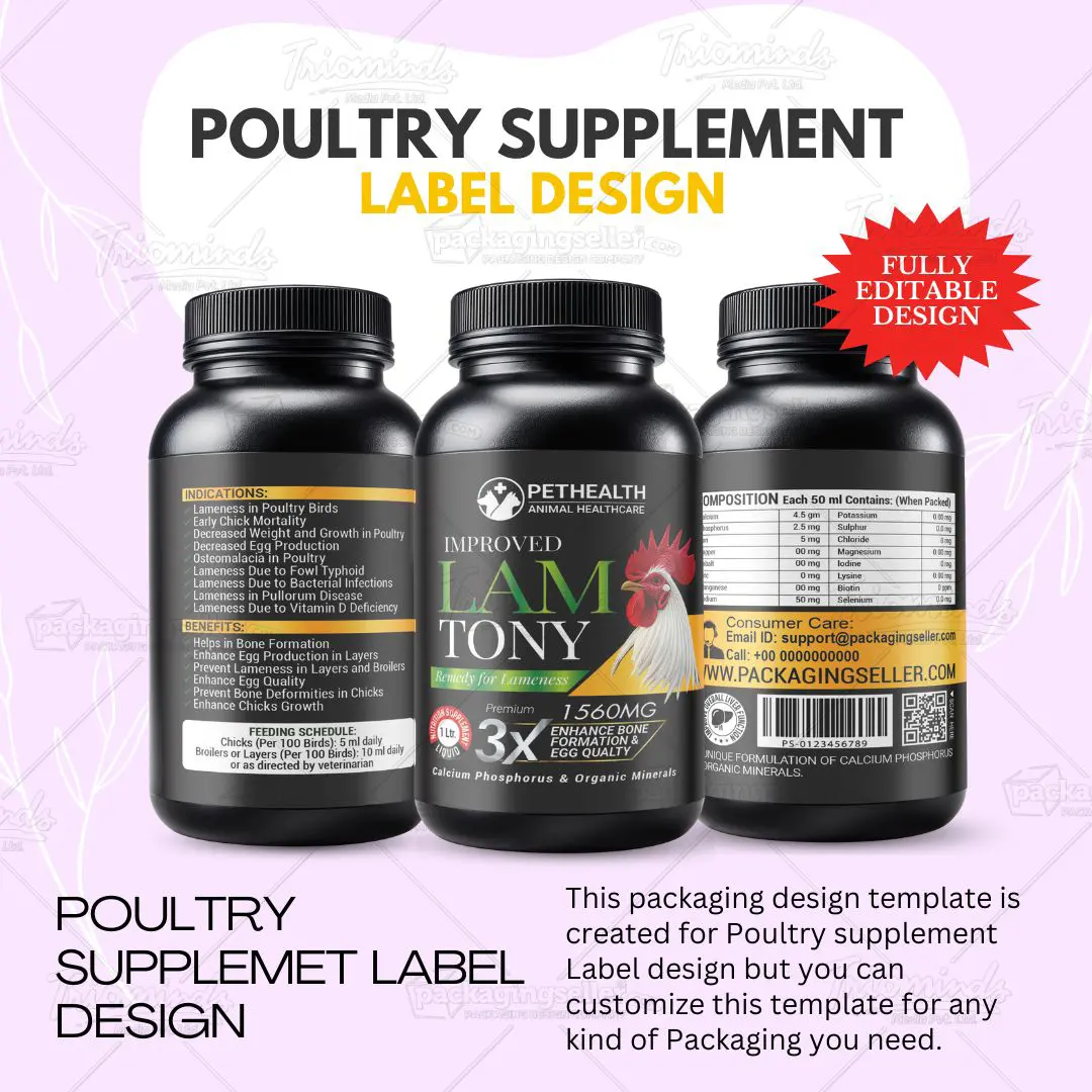 Poultry Supplement Label Design PSE 360 - Image 4