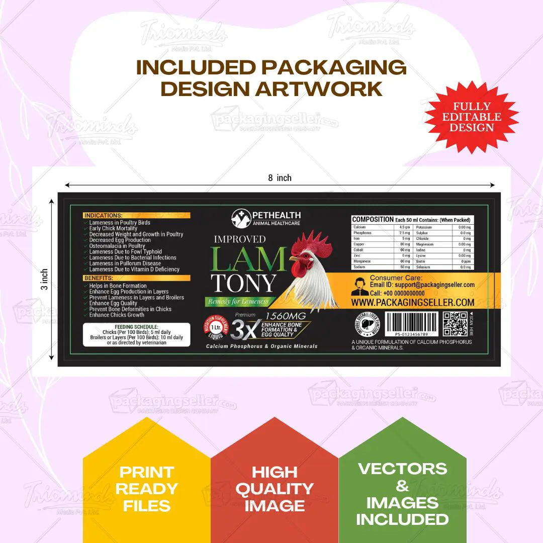 Poultry Supplement Label Design PSE 360 - Image 6