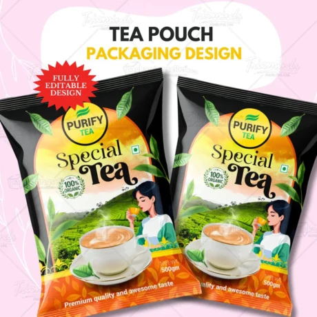 Tea Pouch Packaging Design PSE363