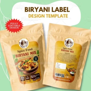 Biryani Mix Label Design Template