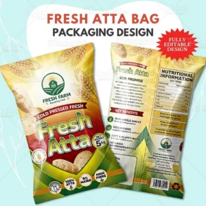 Fresh Atta Bag Packaging Design PSE364 -1