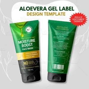Aloe vera gel Label Design Template