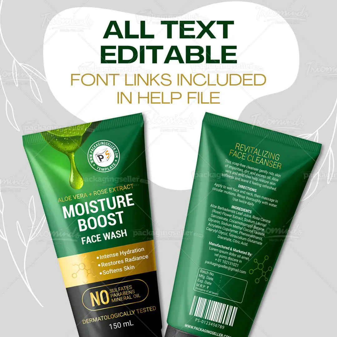 Aloe Vera Label Design Template PS380 - Image 4