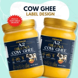Cow Ghee label Design