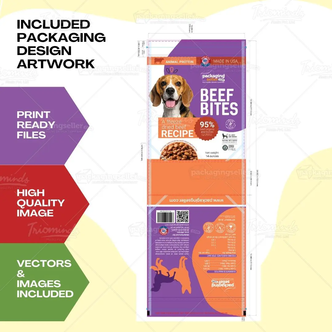 Dog Food Packaging Design Template-(JI-60) - Image 4