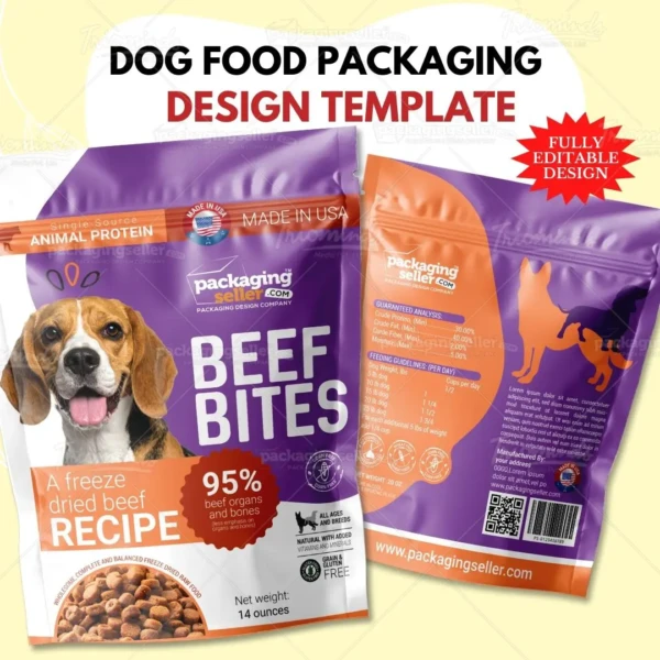 Dog Food packaging Template