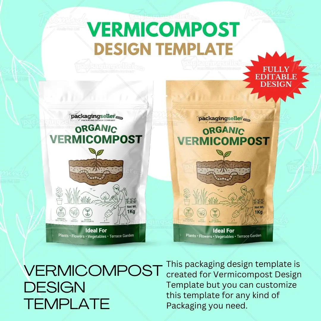 Vermicompost Packaging Design Template PS381 - Image 2
