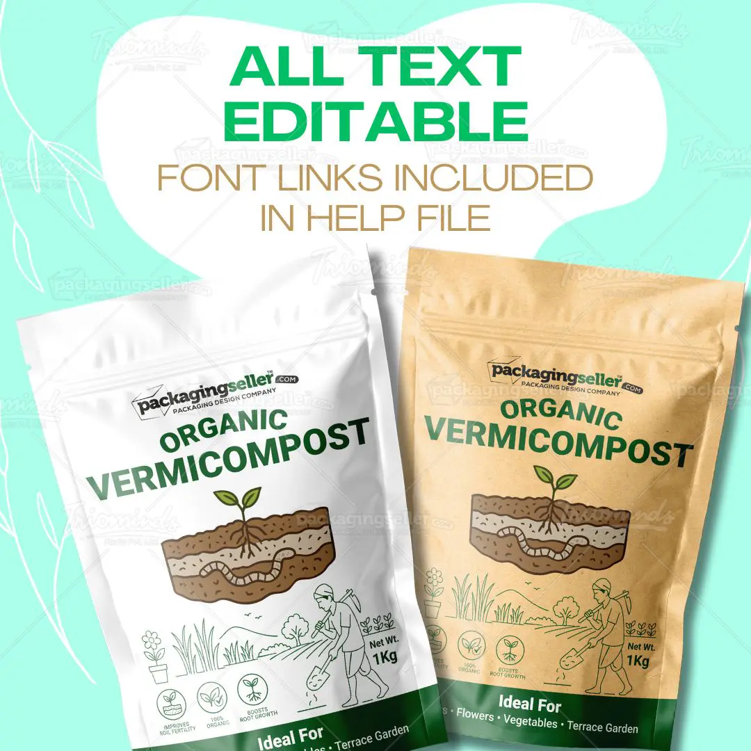 Vermicompost Packaging Design Template PS381 - Image 4