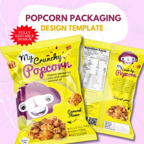 Popcorn Packaging Template PS34
